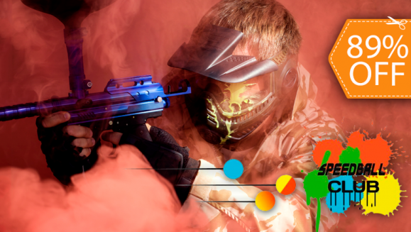 [Imagen:¡Día de Paintball para 4 personas! ¡Paga $10 en lugar de $90 por Paquete de Paintball que Incluye: 100 Paintballs + Uso de Campo + Alquiler de 4 Marcadoras + 4 Máscaras + 4 Chalecos + Pase de Aire Ilimitado en Speedball Club!]