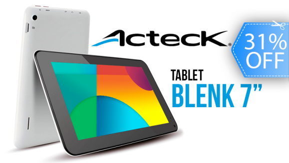 [Imagen:¡Paga Q549 en lugar de Q800 por Tablet Acteck Blenk de 7" con Sistema Android, Procesador de 4 Núcleos, Cámara Frontal, Trasera y Más!]
