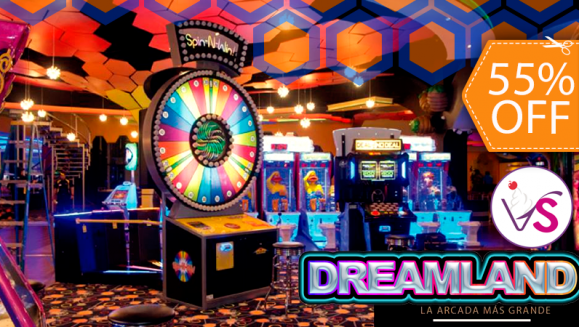 [Imagen:¡Paga $10 en lugar de $21.99 por $20 de Saldo en Cualquiera de las Atracciones y Videojuegos + 1 Cono de Sorbete de Vanilla Spoon en Dreamland!]