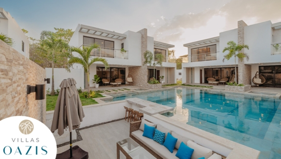 [Imagen:¡Paga Q3,999 en Lugar de Q6,640 por Estadía de Fin de Semana (2 Noches) Hasta Para 10 Personas en Villa de Lujo Equipada en Monterrico: Habitaciones con A/C, Cocina Completa, Comedor, Sala, Jacuzzi Privado, Piscinas, Áreas Para el Descanso y Más!]