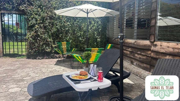 [Imagen:¡Día de Spa Ilimitado para 2! Paga Q299 en Vez de Q700 por Día de Spa con Circuito de Sauna Húmedo o Baño de Vapor + 30 Minutos de Masaje Corporal + 2 Tazas de Té + 2 Menús de Hamburguesas y Papas Fritas con Gaseosas + Varias Áreas de Descanso y Más!]