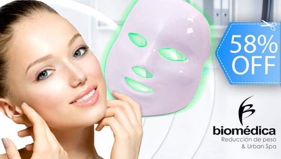 [Imagen:¡Paga Q125 en vez de Q300 por Sesión de Nueva Fototerapia Láser con Luz Azul, Roja y Verde para Limpieza Facial Profunda, Eliminación de Acné, Manchas, Rejuvenecimiento (Lifting) Facial y Más en Biomédica!]