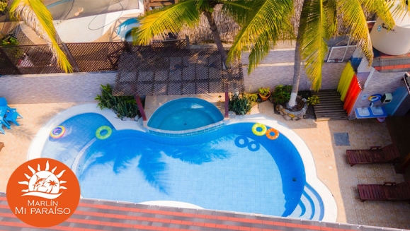 [Imagen:¡Descanso Total en Monterrico! ¡Paga Q399 en Lugar de Q900 por Estadía Hasta Para 4 Personas, Habitaciones con Aire Acondicionado, Piscina, Playa e Impuestos Incluidos!]
