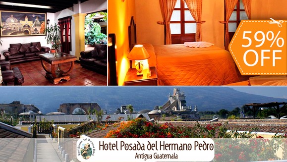 [Imagen:¡Paga $35 en vez de $85 por Estadía de 1 Noche para 2 Personas en Hotel Posada del Hermano Pedro, Antigua Guatemala!]