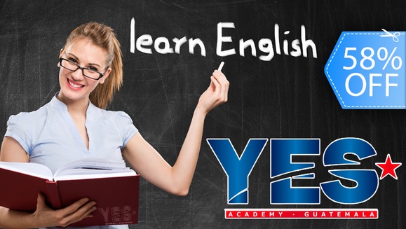 [Imagen:¡Paga Q399 en lugar de Q950 por 1 Mes de Clases Presenciales de Inglés para Principiantes + Inscripción Anual + Libro del Nivel Básico en Yes Academy!]