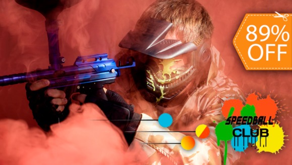 [Imagen:¡Día de Paintball para 4 personas! ¡Paga $10 en lugar de $90 por Paquete de Paintball que Incluye: 100 Paintballs + Uso de Campo + Alquiler de 4 Marcadoras + 4 Máscaras + 4 Chalecos + Pase de Aire Ilimitado en Speedball Club!]