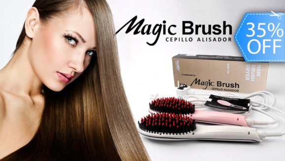 [Imagen:¡Paga Q490 en lugar de Q750 por Novedoso Cepillo Mágico Alisador de Cabello (Original) con Tecnología Iónica que Alisa tu Cabello Rápidamente y sin Dañarlo + Cepillo Baby Brush de Regalo de Magic Brush!]