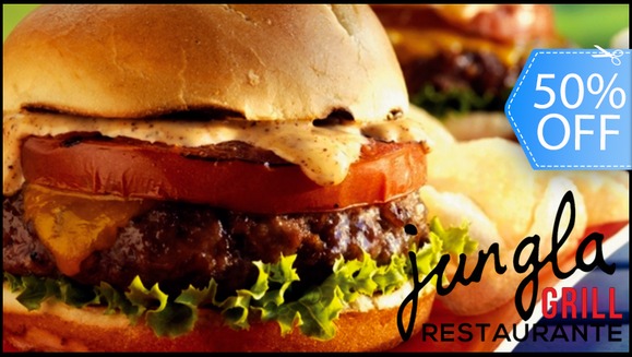 [Imagen:¡Paga Q99 en lugar de Q199 por 2 Combos de Hamburguesas Premium de Lomito con Papas Fritas + 2 Bebidas en Jungla Grill!]