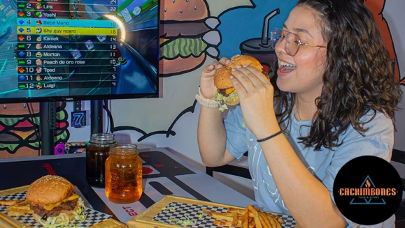 [Imagen:¡Flash Sale a la Vista! ¡Paga $13 en Lugar de $19 por 2 Hamburguesas de Carne a Elección, entre: “La Ness” o “La Mario" + 2 Papas Fritas + 2 Sodas + 1 Hora de Juego de Nintendo Switch, PS5 y XBOX!]