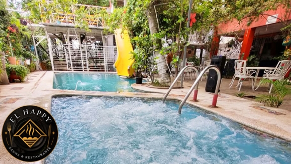 [Imagen:¡Descubre Este Oasis en la Ciudad! ¡Paga $39 en Lugar de $65 por Day Pass Para 2 Personas: 2 Almuerzos a Elección, entre: Pollo, Carne o Costilla + 2 Cafés + 2 Postres + Piscina + Jacuzzi + Hamacas + Uso de Instalaciones!]