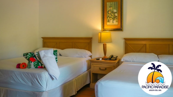 [Imagen:¡Un Paraíso Tropical Te Espera! ¡Paga $72 en Lugar de $103 por Estadía Para 2 Adultos en Pacific Paradise, Costa del Sol + 2 Desayunos + Hospedaje Gratis Para 2 Niños de 0 a 7 Años!]