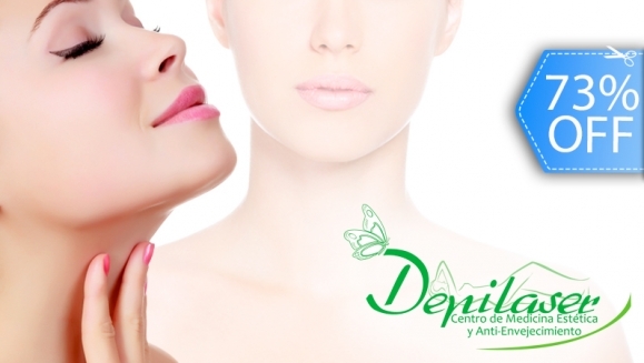 [Imagen:¡Paga Q149 en vez de Q550 por Paquete de Reducción de Papada y Anti-flacidez con Efecto Instantáneo con: Mesoterapia + Mascarilla Desinflamante con Luz Led + Cremas Multivitamínicas + Yesoterapia + Filtro Solar + Limpieza y Exfoliación en Depilaser!]