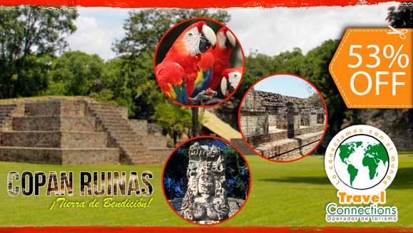 [Imagen:¡Qué Comiencen las Vacaciones! ¡Paga $40 en lugar de $85 por Tour Guiado a las Ruinas de Copán + Asistencia Migratoria + Snacks a Bordo con Travel Connections! ¡SOLO 50 CUPONES DISPONIBLES!]