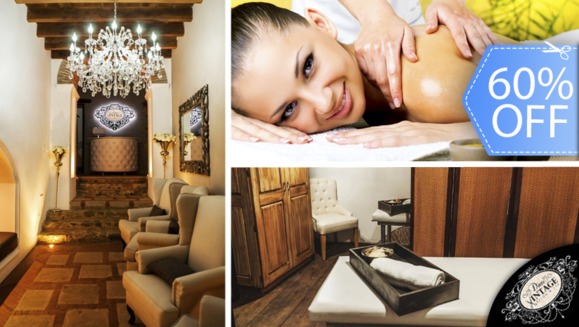 [Imagen:¡Paga Q149 en lugar de Q375 Paquete de Spa en Antigua con: Masaje Relajante + Mascarilla Facial de Barro + Copa de Vino o Smoothie!]