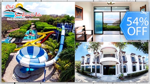 [Imagen:¡Paga Q320 en lugar de Q700 por Estadía en Habitación Doble para 2 Adultos y 2 Niños + Ingreso al Parque Acuático + Uso de Lanchas con Pedales + Impuestos Incluidos y Más!]