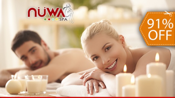 [Imagen:¡Paga $18 en lugar de $199 por Día de Spa en Pareja que Incluye: 2 Masajes Suecos + Sauna + Jacuzzi!]