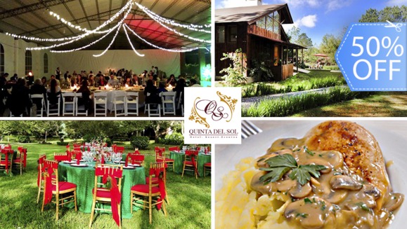 [Imagen:¡Paga Q99 en vez de Q198 por Paquete para Convivio Navideño con: Menú a Elección entre Lomo de Cerdo o Filete de Pollo con Salsa Oscura y Champiñones + Arroz + Ensalada Navideña + Pan o Tortillas + Bebidas Ilimitadas + Mantelería + Cristalería y Más!]