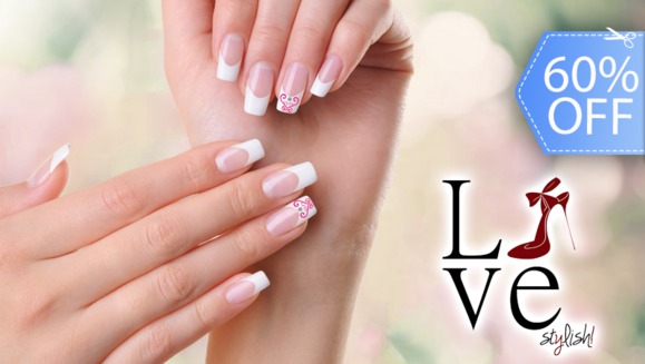 [Imagen:¡Paga Q60 en lugar de Q150 por Set de uñas acrílicas French o Naturales + Decoración en 2 Uñas + Parafina en Manos!]