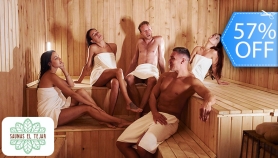 [Image: ¡Día de Spa Ilimitado! Circuito de Sauna Húmedo y Ducha Fría, Masaje Relajante, Almuerzo, Bebida y Másm]