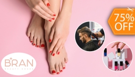 [Image: Manicure y Pedicure Spa + Esmaltado Semi-Permanente o Corte para Caballerom]