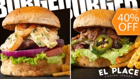 [Image: 2 Hamburguesas + 2 Papas + 1 Entrada de Nachos + 2 Bebidas con Refillm]