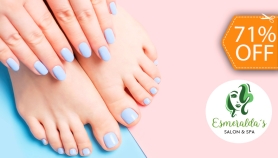 [Image: Manicure y Pedicure Spa con Esmaltado Permanente Gelishm]