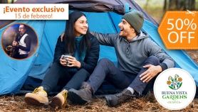 [Image: Estadía Romántica 15 de Febrero:  Camping para 2 al Aire Libre + Cena + Músicam]