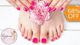 [Image: Manicure y Pedicure Spa con Esmaltado Permanente OPI o Gelishm]