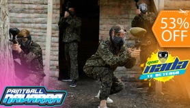 [Image: 500 Paintballs + 4 Fusil Táctico TMC o Tippmann Bravo One + 4 Máscaras + 4 Chalecosm]