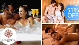 [Image: ¡Día de Spa para 2! Masajes Relajantes, Sauna, Jacuzzi, Snacks, Bebidas y Másm]
