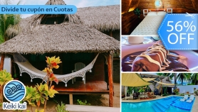 [Image: Hospedaje para 2 en Ecohotel Keiki Kai, Playa Sipacate + 2 Desayunos y Másm]
