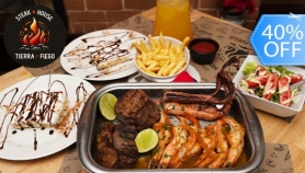 [Image: ¡Nueva Parrillada de Carnes y Mariscos hasta para 4! Lomito o Puyazo, Camarones, Pulpo, Guarniciones, Bebidas y Más.m]