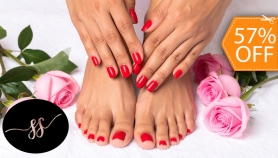[Image: Pedicure Spa + Manicure Spa + Esmaltado Permanente en Manos y Piesm]