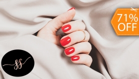 [Image: Uñas Acrílicas a Elección: Naturales o Cover de Color + Glitter en 2 Uñas + Esmaltado Permanente en Manosm]