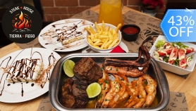 [Image: Exclusiva Parrillada para Compartir: Lomito o Puyazo + Camarones + Pulpo y Másm]