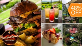 [Image: 2 Hamburguesas a Elección: Pollo, Res o Cerdo Ahumado + Papas + 2 Rollos de Pavlova + 2 Limonadas de la Casam]