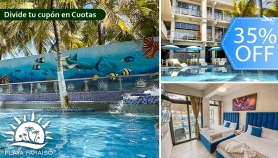 [Image: ¡Escapada Premium Hasta Para 4 en Monterrico! Habitación Twin, Desayunos, Playa, Jacuzzi, Piscinas y Másm]