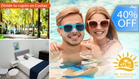 [Image: ¡Estadía de 1 Noche Para 2 en Monterrico! Habitación con A/C, Áreas Verdes y de Descanso, Piscinas, Playa y Másm]