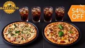 [Image: Menú para 4: 2 Pizzas de Pan Masa Madre con Especialidad a Elección + 4 Sodas ¡Ligeras y Deliciosas!m]