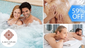 [Image: ¡Las Cañas Spa! ¡Día de Spa para 2! Masajes Relajantes, Jacuzzi, Exfoliacion Corporal, Faciales, Bebidas y Más.m]
