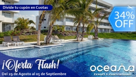 [Image: ¡Flash Sale Oceana! TODO INCLUIDO + Fin de Semana SIN RECARGOm]
