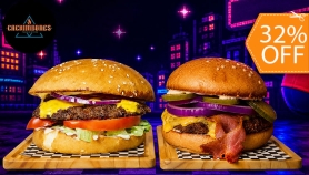 [Image: ¡Flash Sale! 2 Hamburguesas a Elección + 2 Papas + 2 Sodas + 1 Hora de Juego de Nintendo Switch, PS5 y XBOXm]
