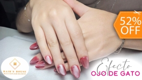 [Image: ¡Uñas Lindas y Fuertes! Base Rubber + Efecto Ojo de Gato o Esmaltado Permanente + Manicure Expressm]