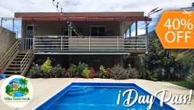 [Image: Day Pass Para 2 en Villa Oasis Verde, Sonsonate + 2 Almuerzos + Merienda + Instalaciones: Piscina, Jardines y Másm]