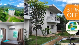 [Image: Estadía Para 2 Personas en Villa Totalmente Equipada en Salcoatitán, Sonsonate + 2 Desayunos + Piscina + Jardines y Másm]